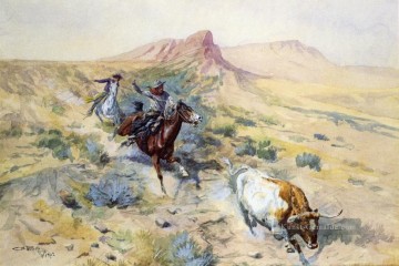 die Herde quitter 1902 Charles Marion Russell Ölgemälde